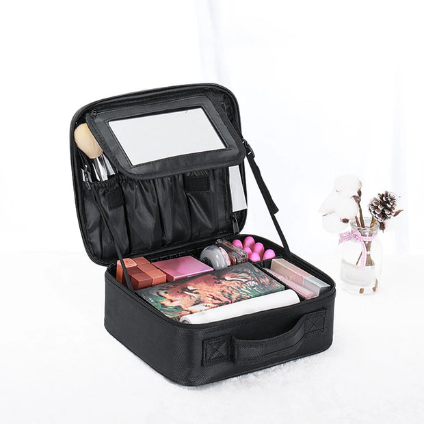YANZA Makeup Case Professional Beauty Brush Women Cosmetic Suitcase Make Up Organizer Travel Storage Box for Manicure