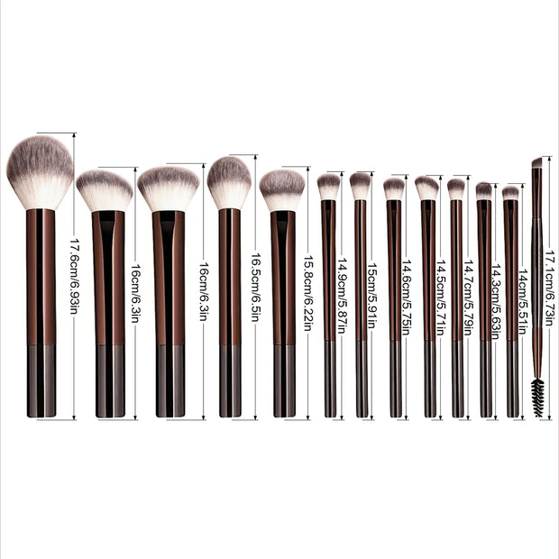 Makeup Brush Set (13Pieces)Eyeshadow Blush Brush Foundation Concealer Powder