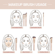 "Professional makeup brush set"