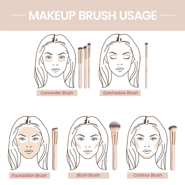 "Professional makeup brush set"