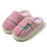 Women's Home Shoes Indoor Furry Slippers Winter Solid Color Indoor Cozy Shoes